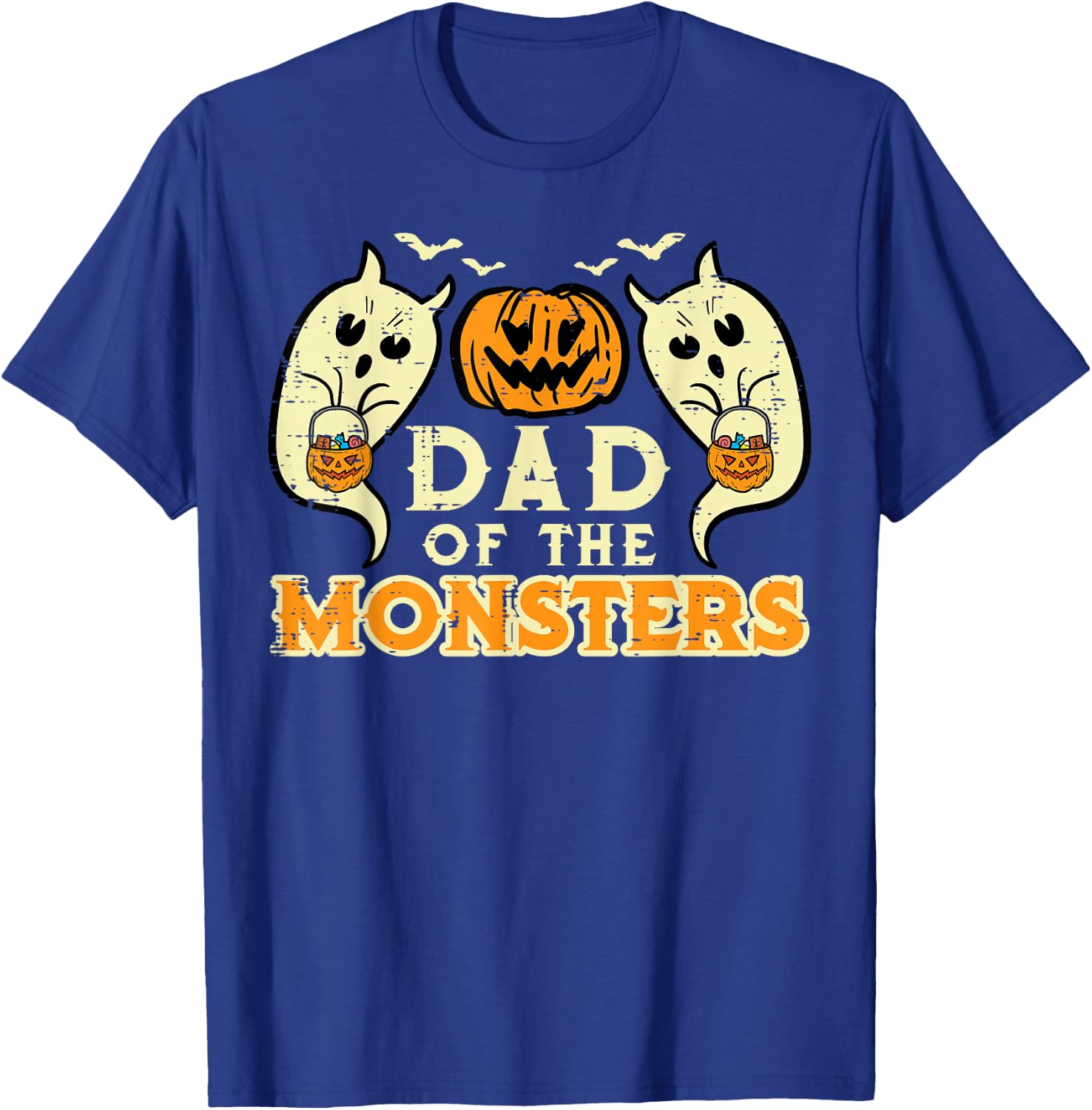 Halloween Dad Of Monsters Funny Family Costume Papa Daddy T-Shirt - T-Shirt | Royal