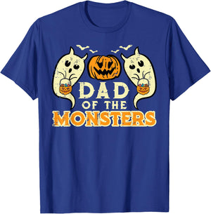 Halloween Dad Of Monsters Funny Family Costume Papa Daddy T-Shirt - T-Shirt | Royal