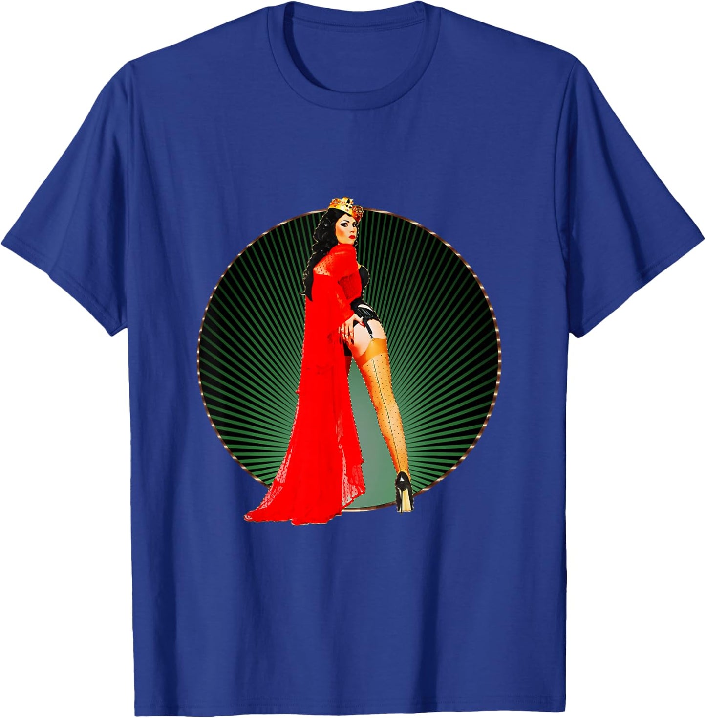 Vintage Retro Rockabilly Pin-up Xarah - 50s Queen Burlesque T-Shirt - T-Shirt | Royal