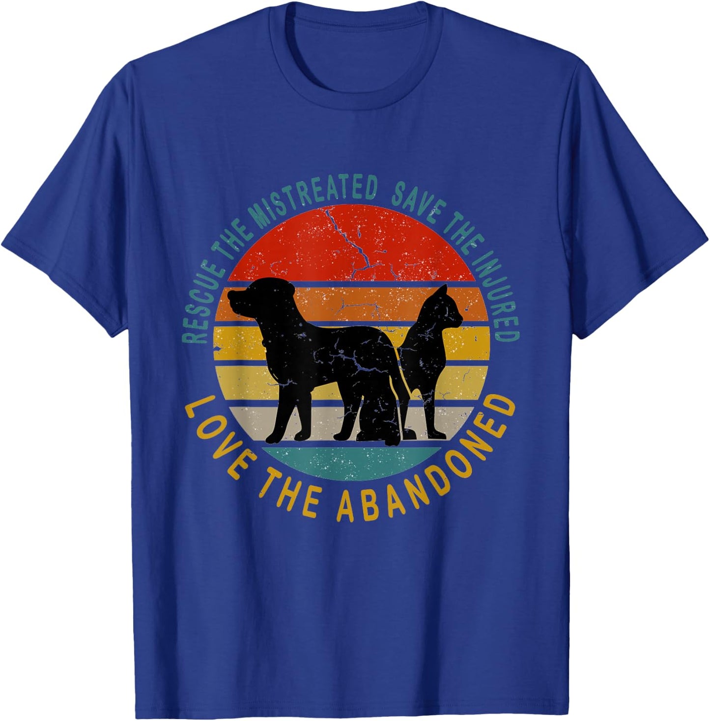 Rescue Save Love - Animal Rescue vintage Design gift T-Shirt - T-Shirt | Royal