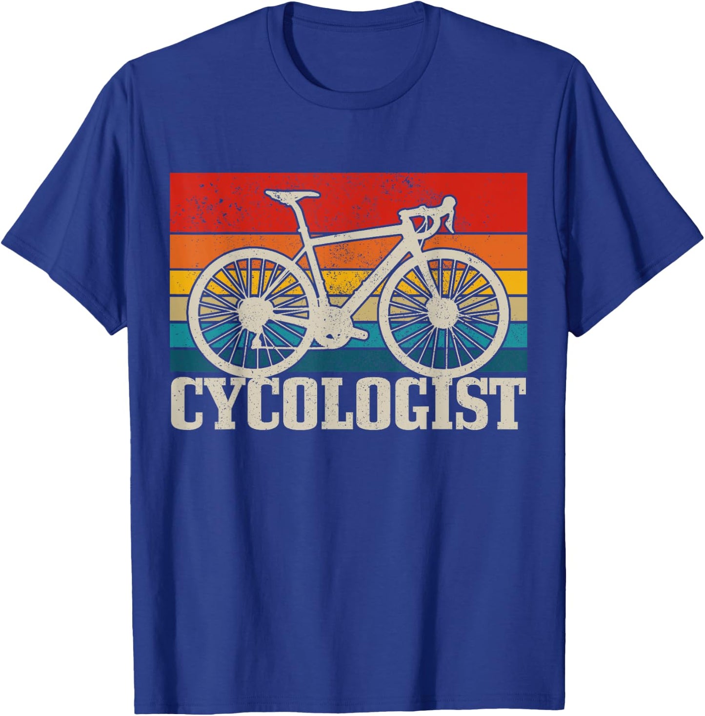 Road Bike Vintage Cycologist Funny Road Cyclist Gift T-Shirt - T-Shirt | Royal