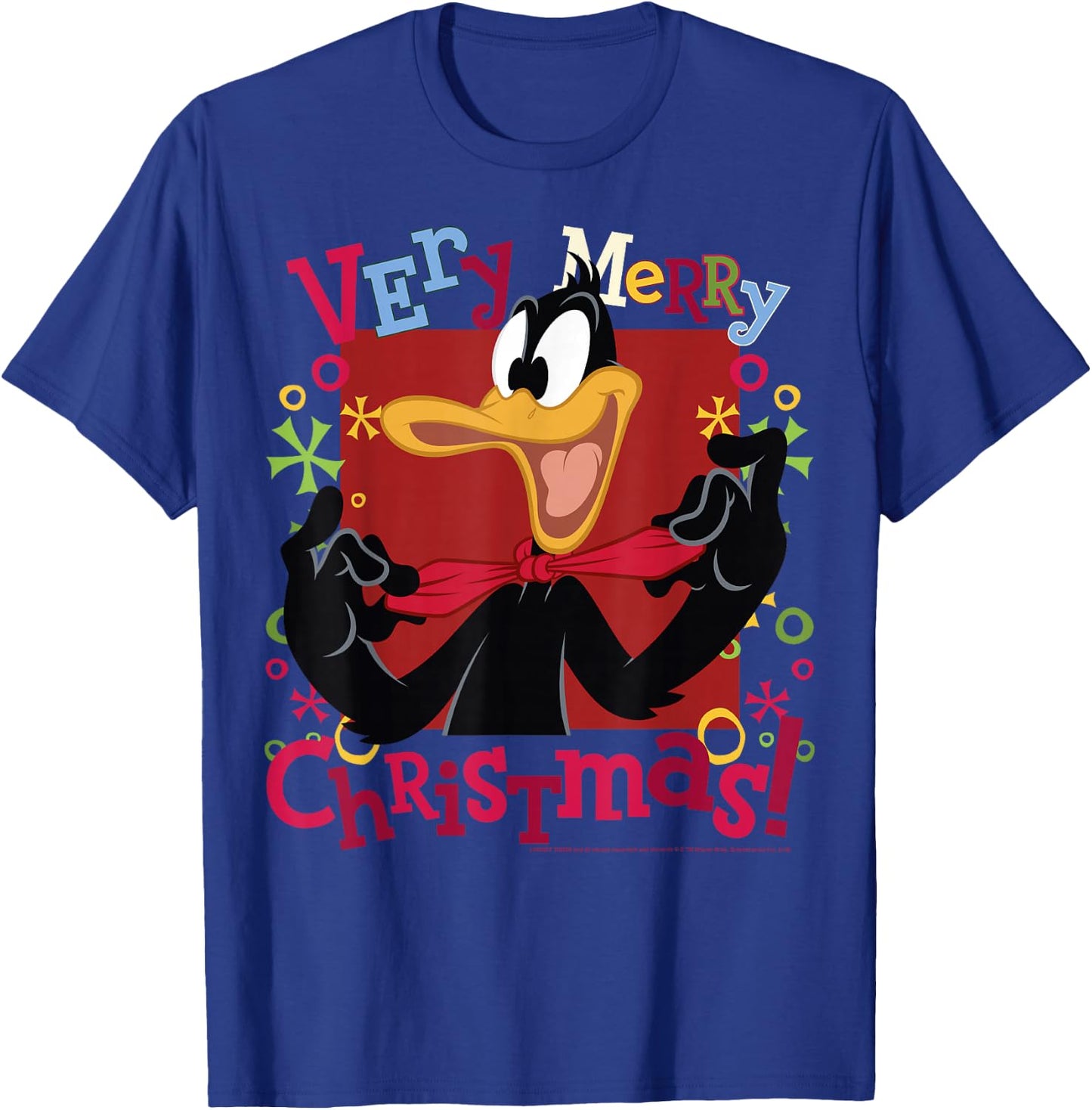 Looney Tunes Christmas Daffy Duck Very Merry Christmas T-Shirt - T-Shirt | Royal