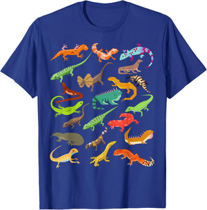 Kids Lizard Collage T-Shirt - T-Shirt | Royal