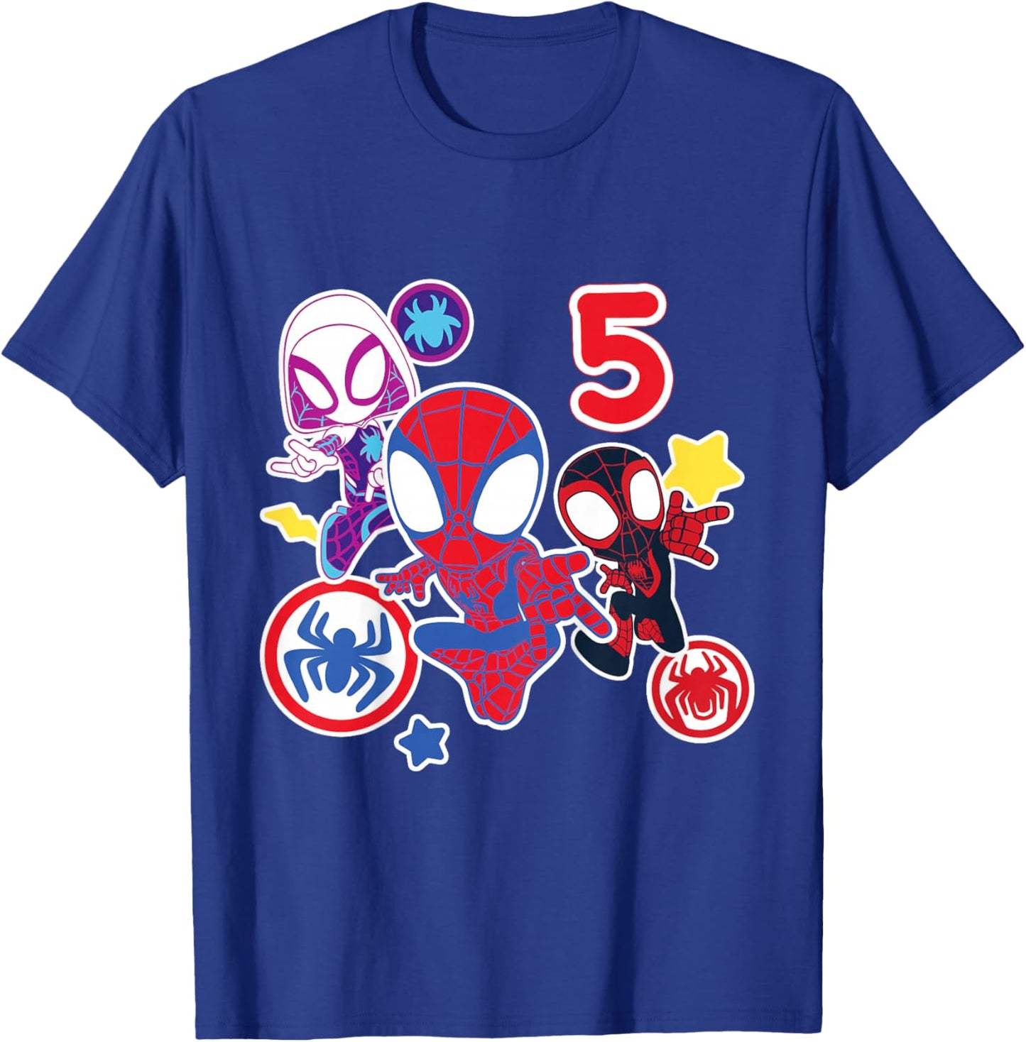 Marvel Spidey and His Amazing Friends 5 Year Old Birthday T-Shirt - T-Shirt | Royal