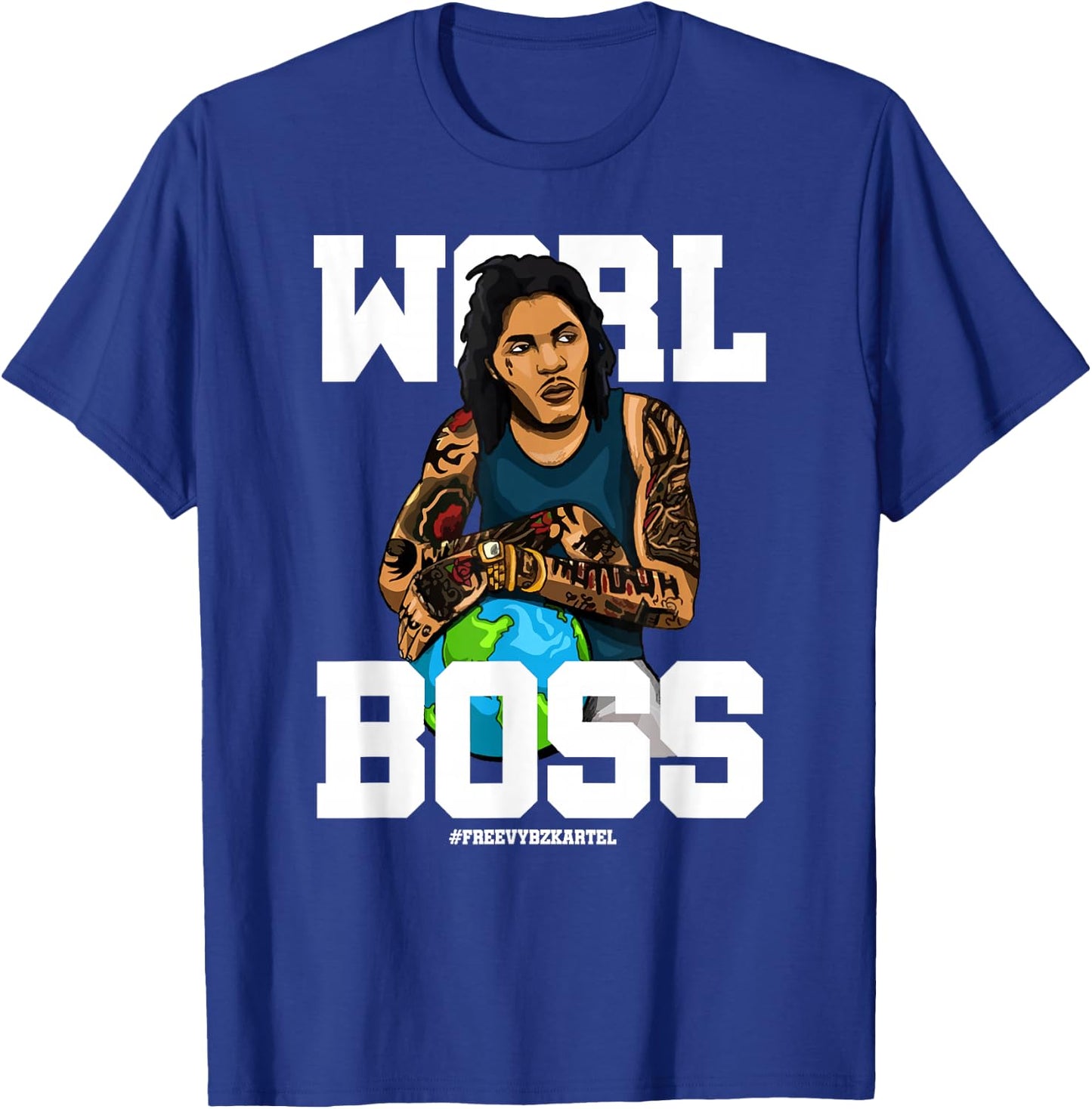 Free Worl Boss! Kartel Music Lover Gift T-Shirt - T-Shirt | Royal