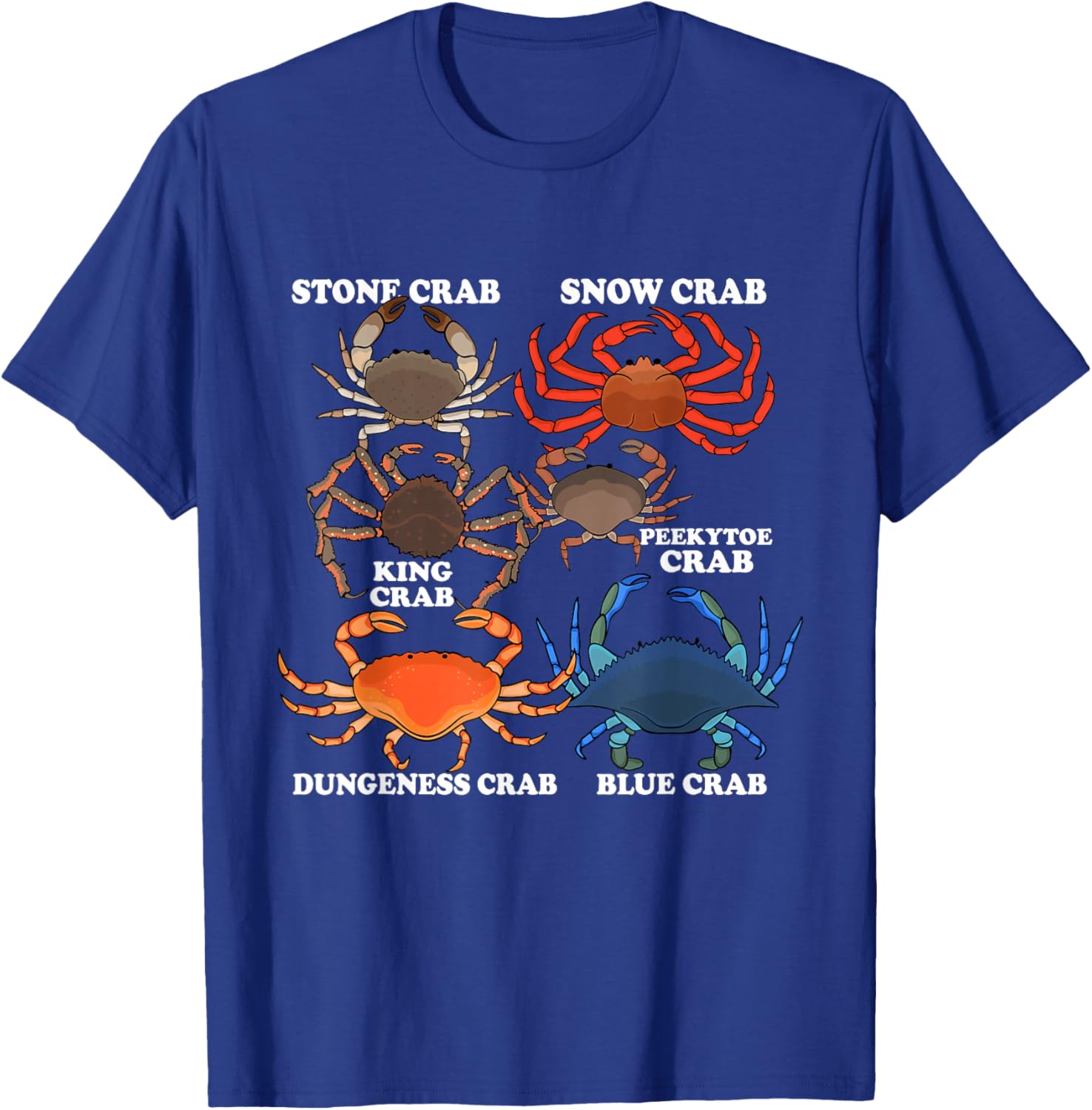 Crab Species Crab Lover Crab Fishing Men King Crabs T-Shirt - T-Shirt | Royal