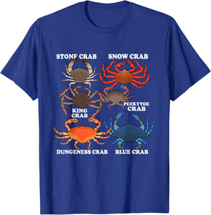Crab Species Crab Lover Crab Fishing Men King Crabs T-Shirt - T-Shirt | Royal