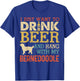 Bernedoodle Dad Drink Beer Hang With Dog Funny Men Vintage T-Shirt - T-Shirt | Royal