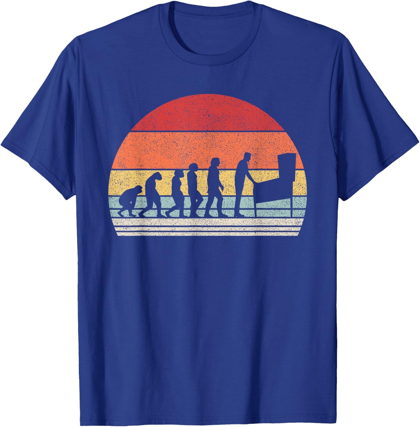 Vintage Retro Pinball Evolution T-Shirt - T-Shirt | Royal