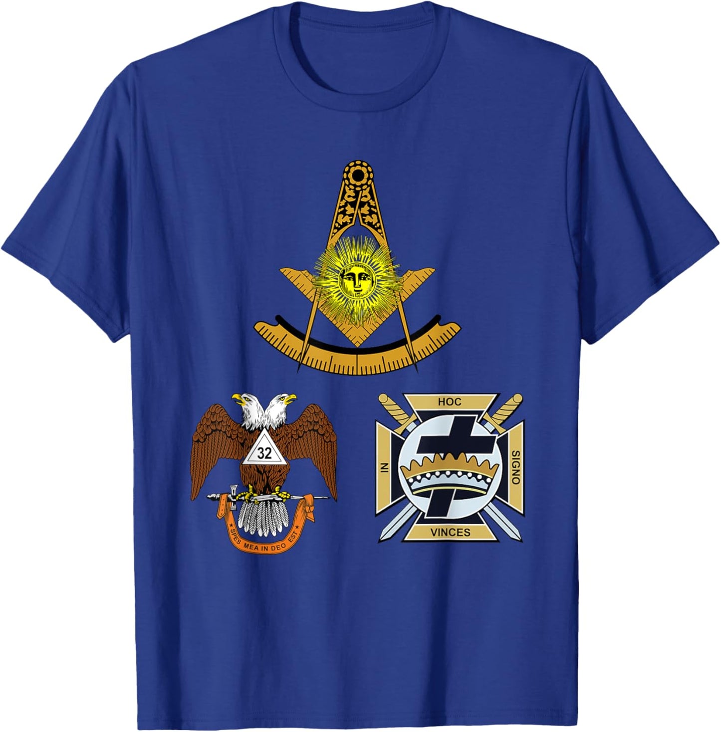 Past Master Mason 32nd Knights Templar Scottish York Rite WD T-Shirt - T-Shirt | Royal