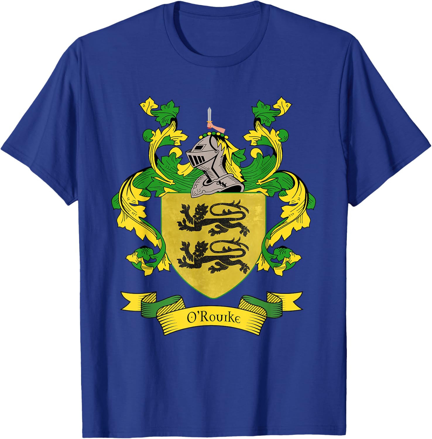 O'Rourke Coat of Arms | O'Rourke Surname Family Crest T-Shirt - T-Shirt | Royal