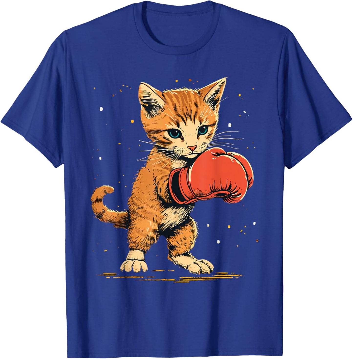 Boxer Cat on Boxing Men Women Kids T-Shirt - T-Shirt | Royal