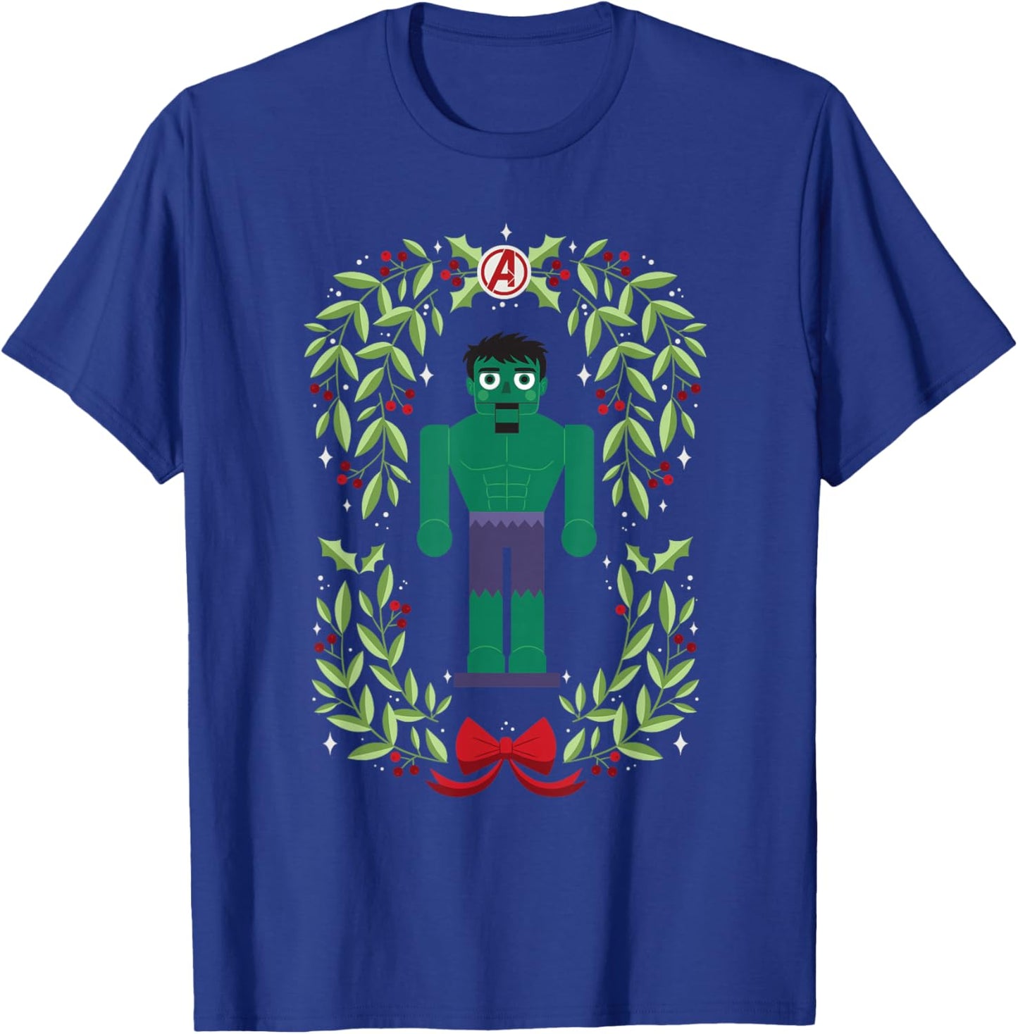 Marvel Holiday Christmas Avengers Holly Hulk Nutcracker T-Shirt - T-Shirt | Royal