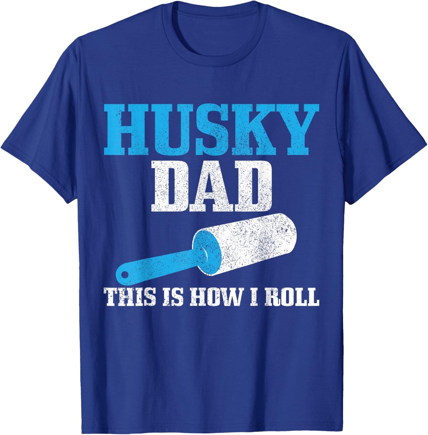 Husky Dad Dog Hair Funny Siberian Husky T-Shirt - T-Shirt | Royal