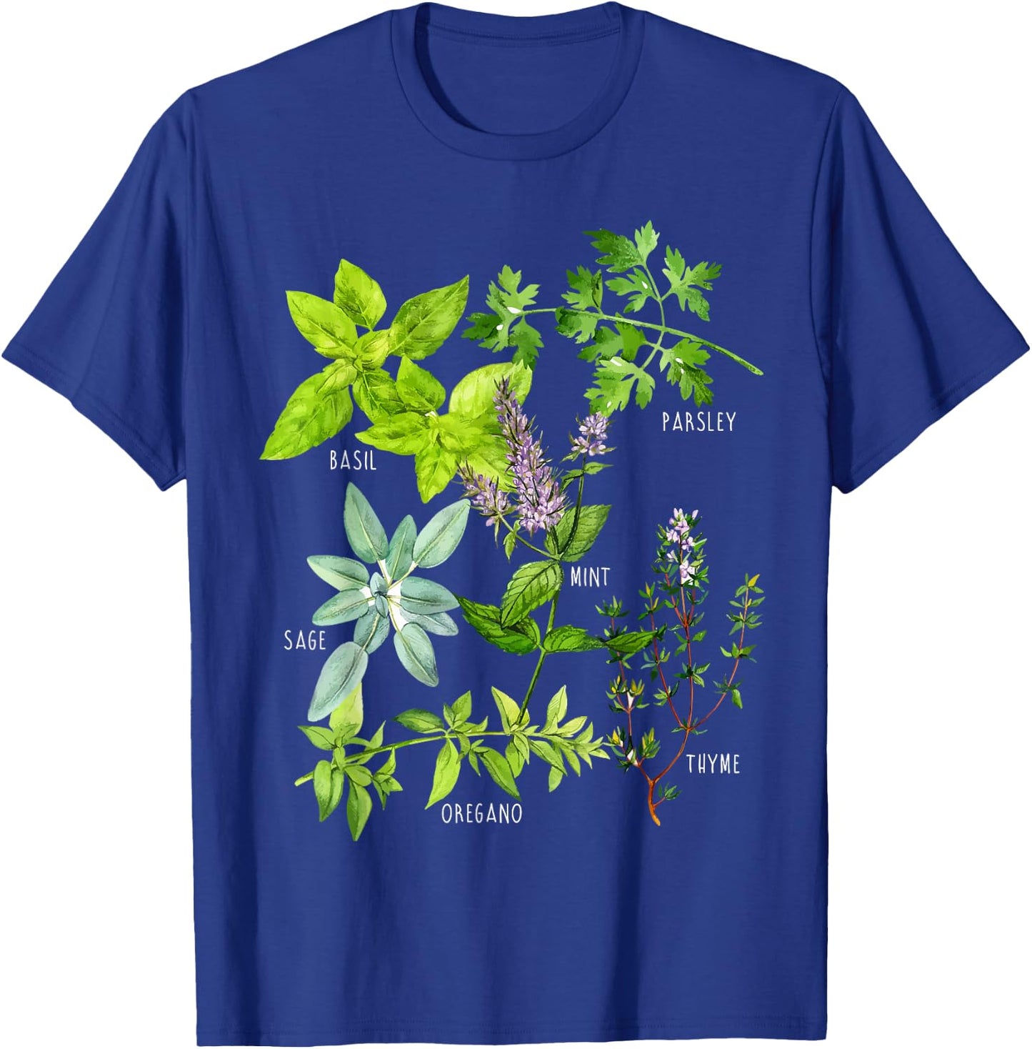 Herbs Plants T-Shirt - T-Shirt | Royal