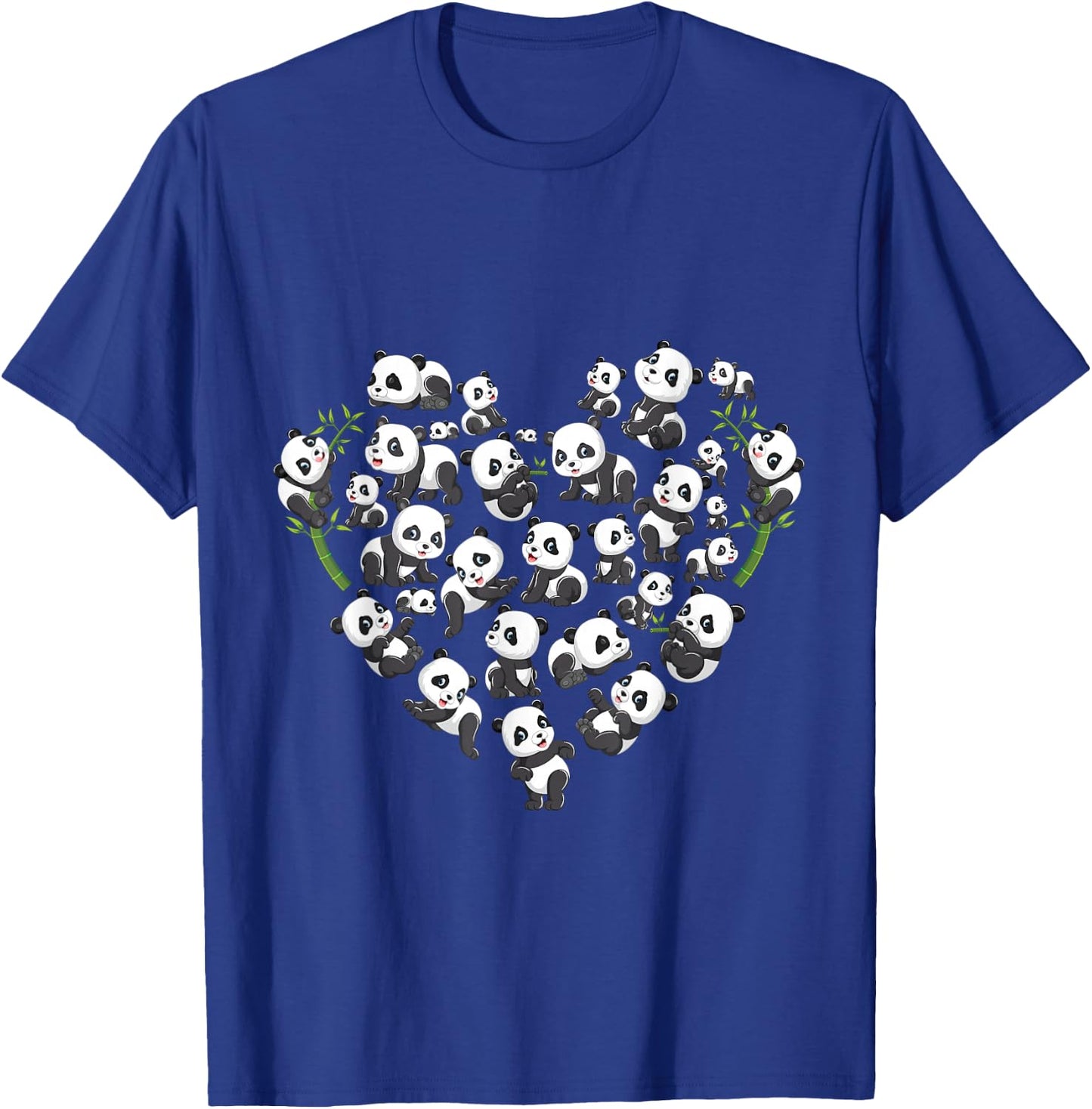Panda Bear Lover Heart Cute Panda Gifts for Girl Kids Women T-Shirt - T-Shirt | Royal