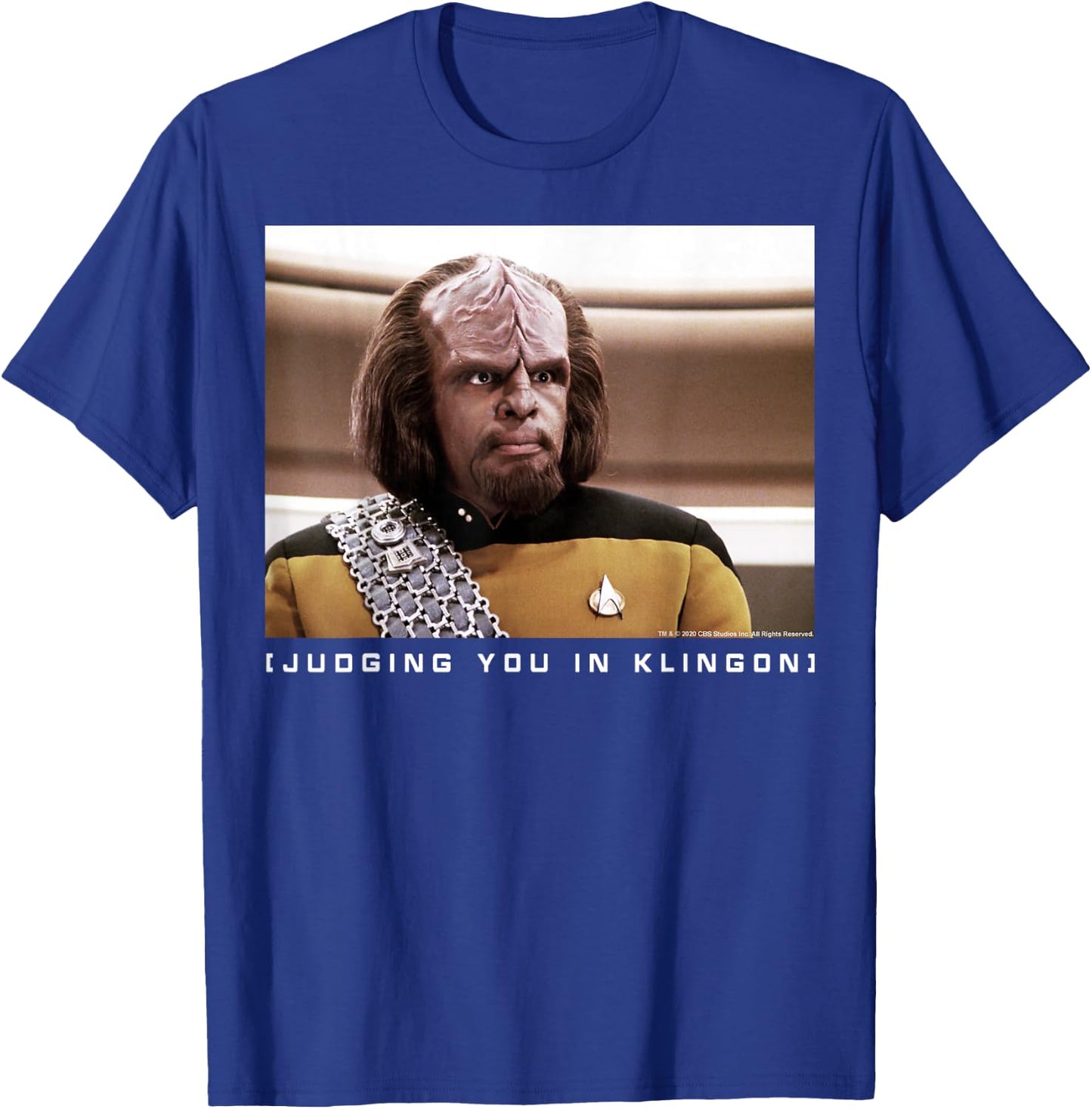 Star Trek: The Next Generation Worf Judging You in Klingon T-Shirt - T-Shirt | Royal