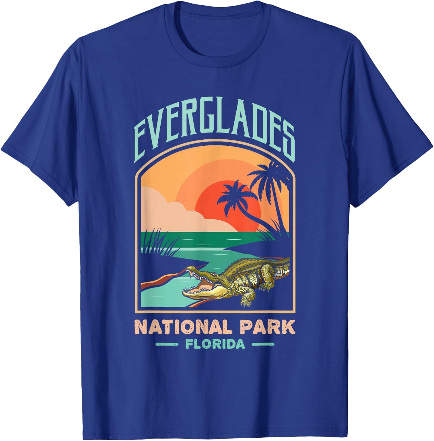 Everglades National Park US Crocodile Florida Alligators T-Shirt - T-Shirt | Royal