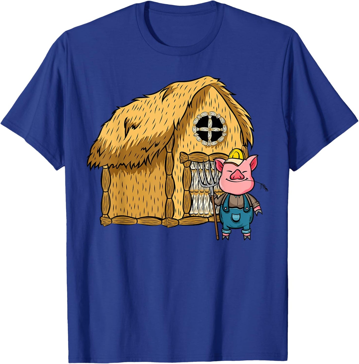 Three Pigs Lazy Halloween Costume - Straw House T-Shirt - T-Shirt | Royal
