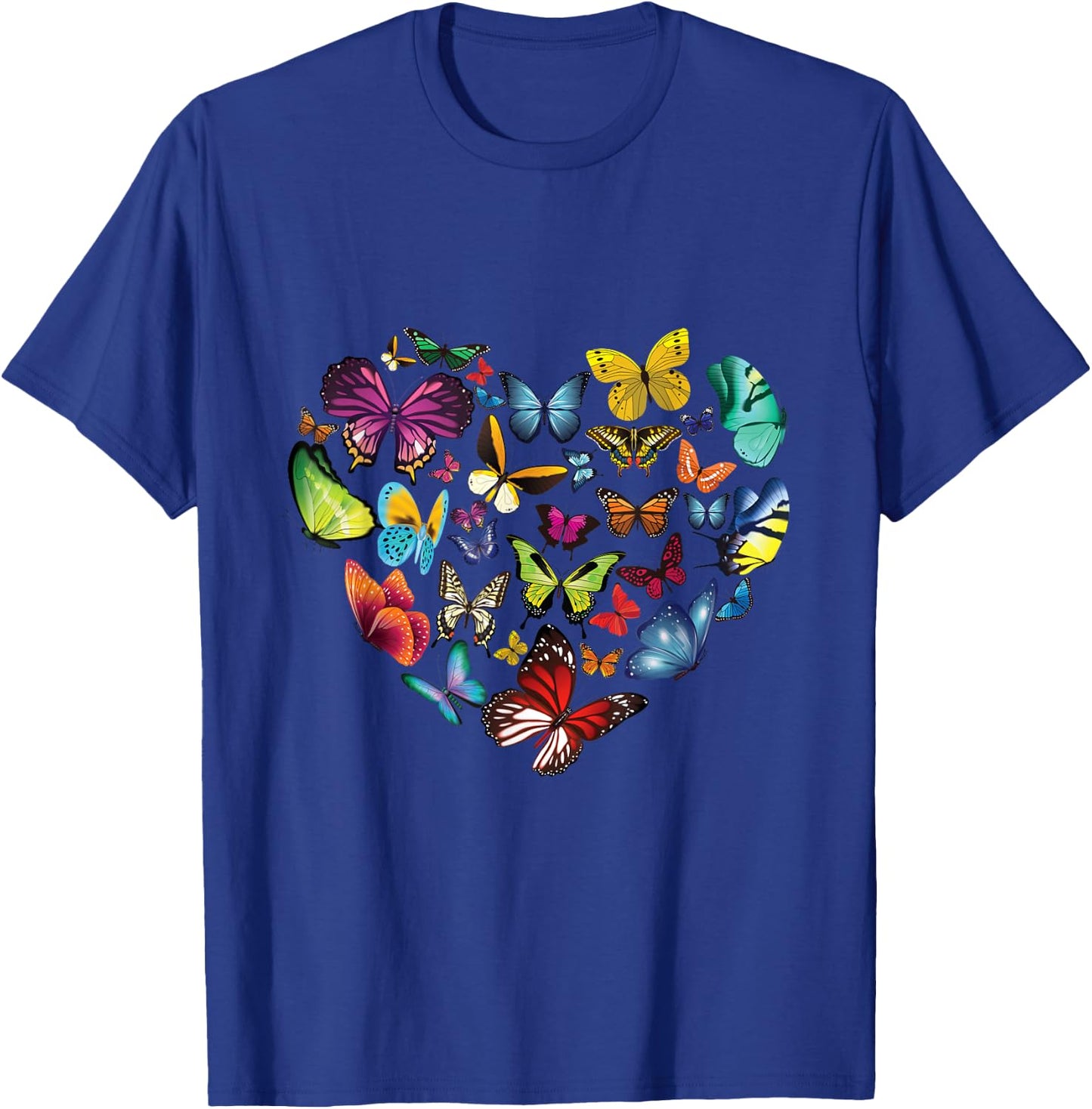 Butterfly Heart Butterflies Lover Lepidopterist Men Women T-Shirt - T-Shirt | Royal