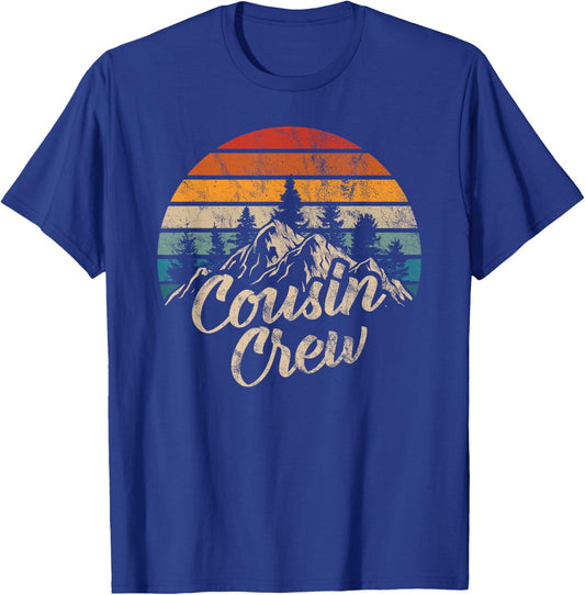 Cousin Crew Camping Outdoor Sunset Summer Camp T-Shirt - T-Shirt | Royal