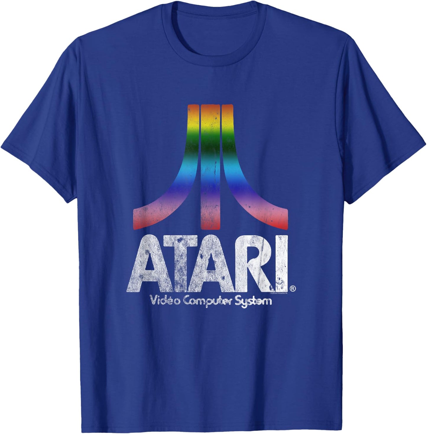 Atari Video Computer System Distressed Art Game T-Shirt - T-Shirt | Royal