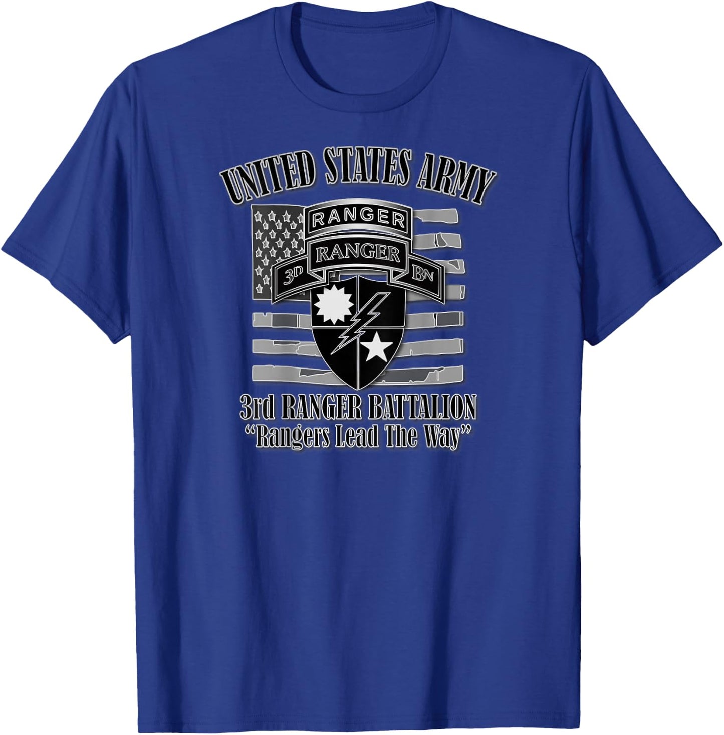 3rd Ranger Battalion (Back Design) T-Shirt - T-Shirt | Royal