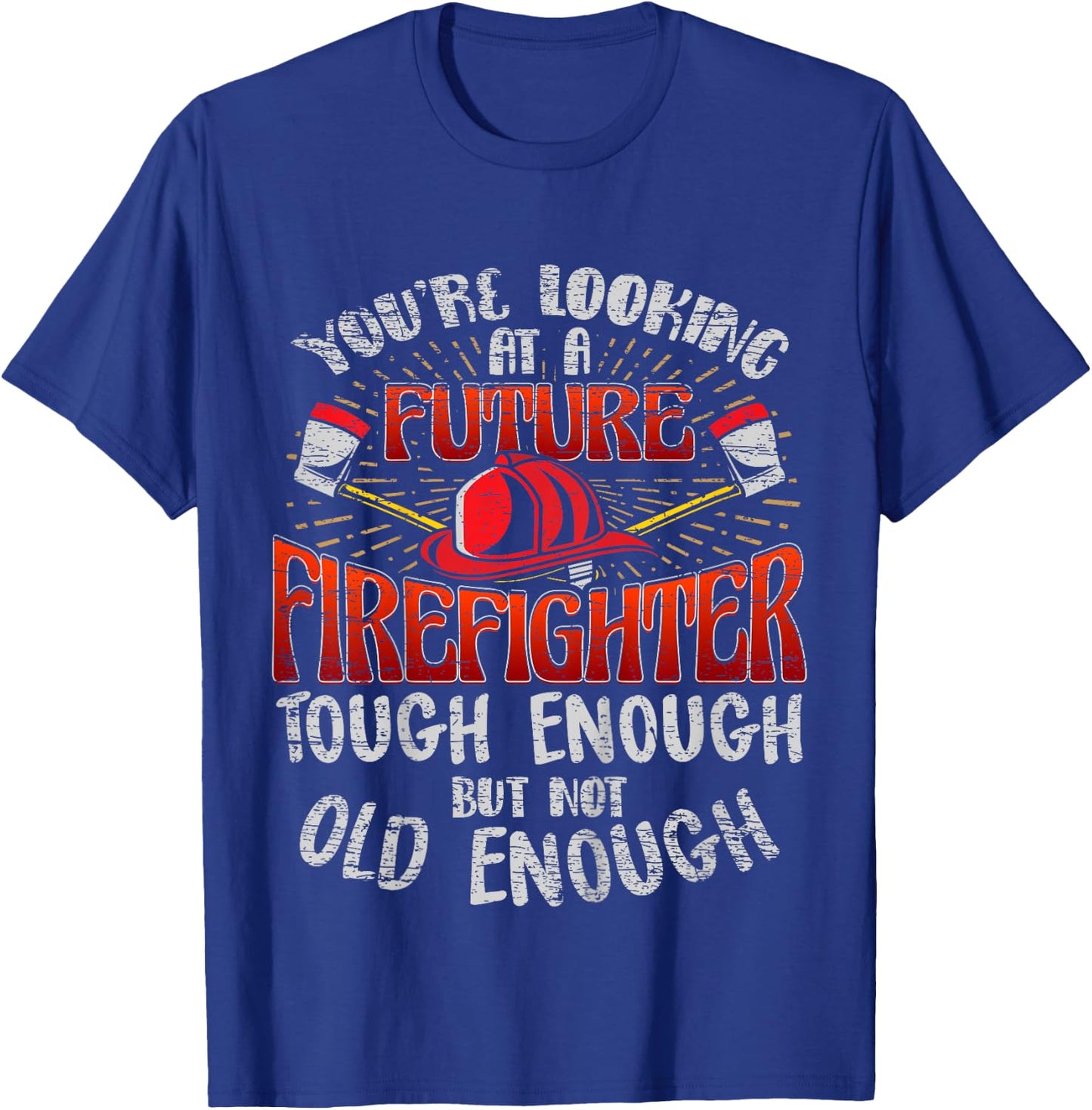 Kids Future Firefighter T shirt Kids Boys Youth Men Funny T-Shirt - T-Shirt | Royal