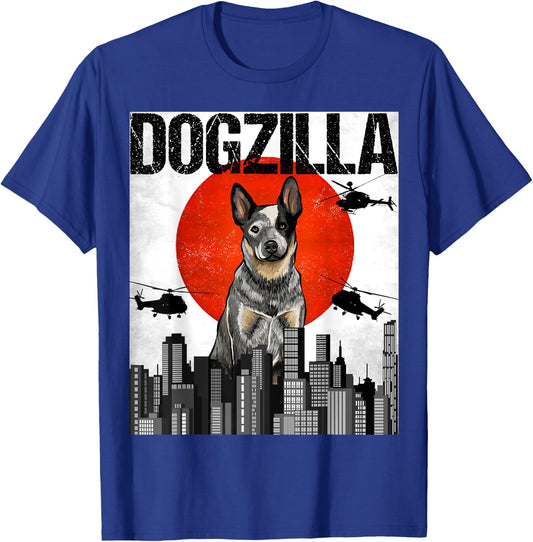 Funny Vintage Japanese Dogzilla Australian Cattle Dog Women T-Shirt - T-Shirt | Royal