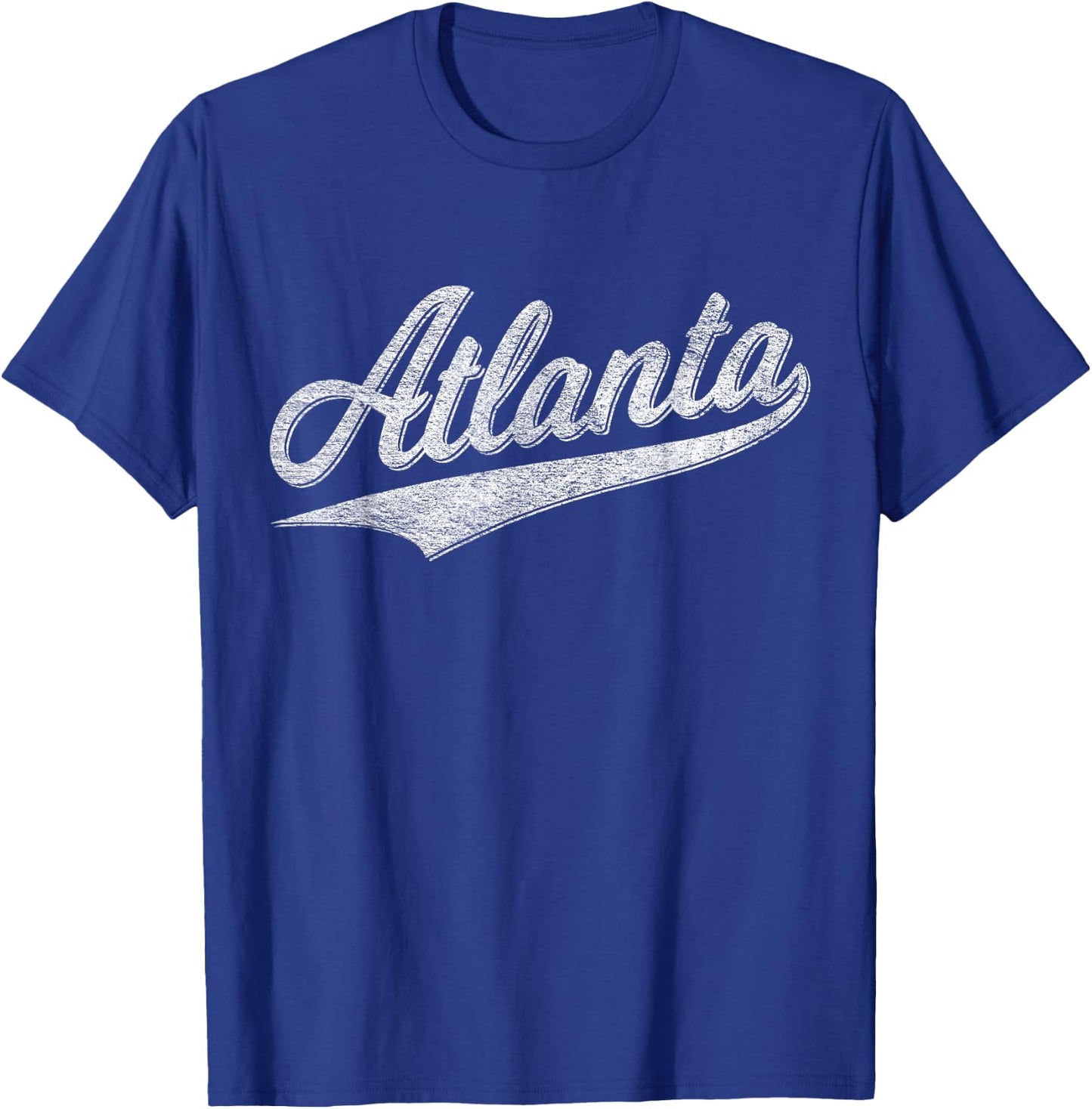 Atlanta Georgia Varsity Script Sports Jersey Classic Style T-Shirt - T-Shirt | Royal