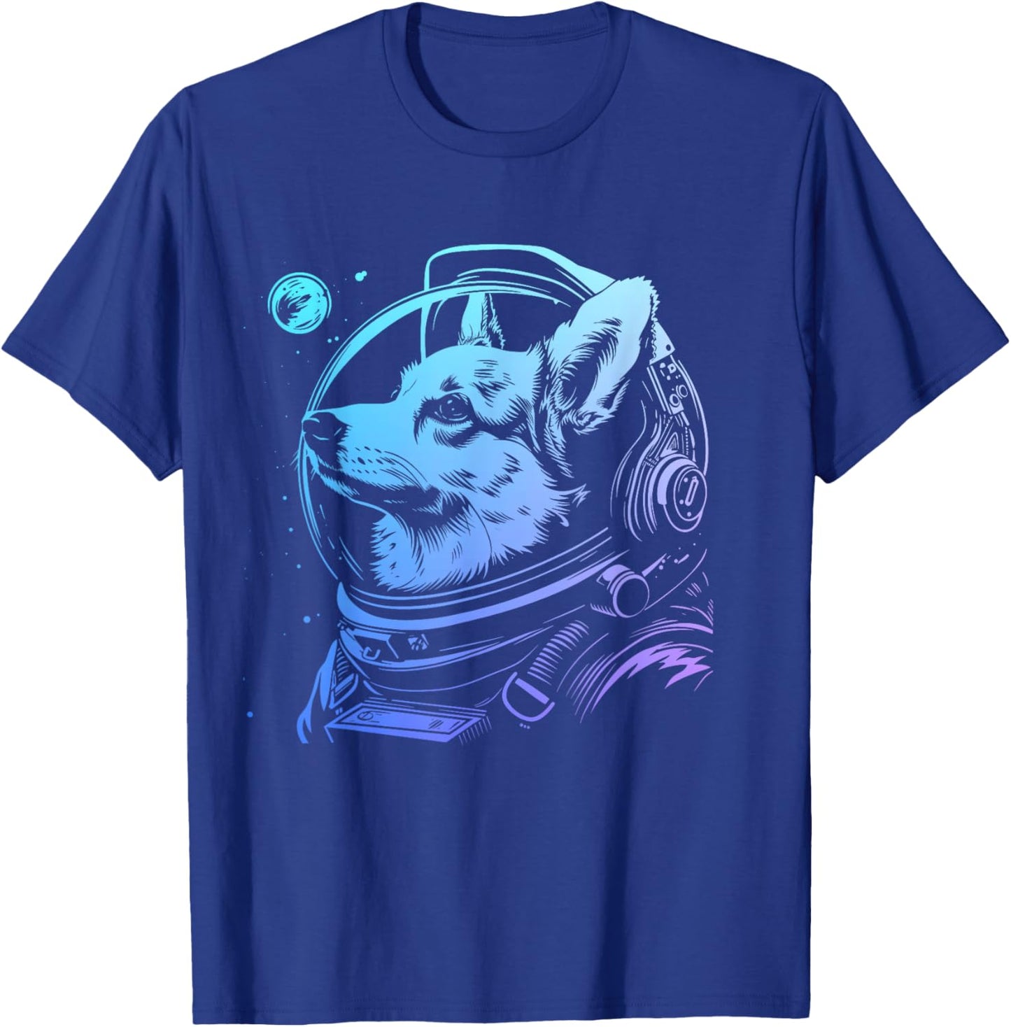Corgi Astronaut Funny Cute Dog Space Suit T-Shirt - T-Shirt | Royal
