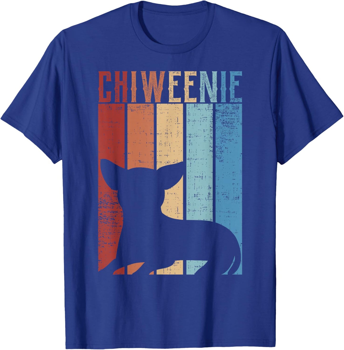 Cute Retro Chiweenie Silhouette Gift design for Chiweenies T-Shirt - T-Shirt | Royal