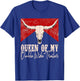 Queen Of My Double Wide Trailer Cowboy Sunset Boots Hats T-Shirt - T-Shirt | Royal