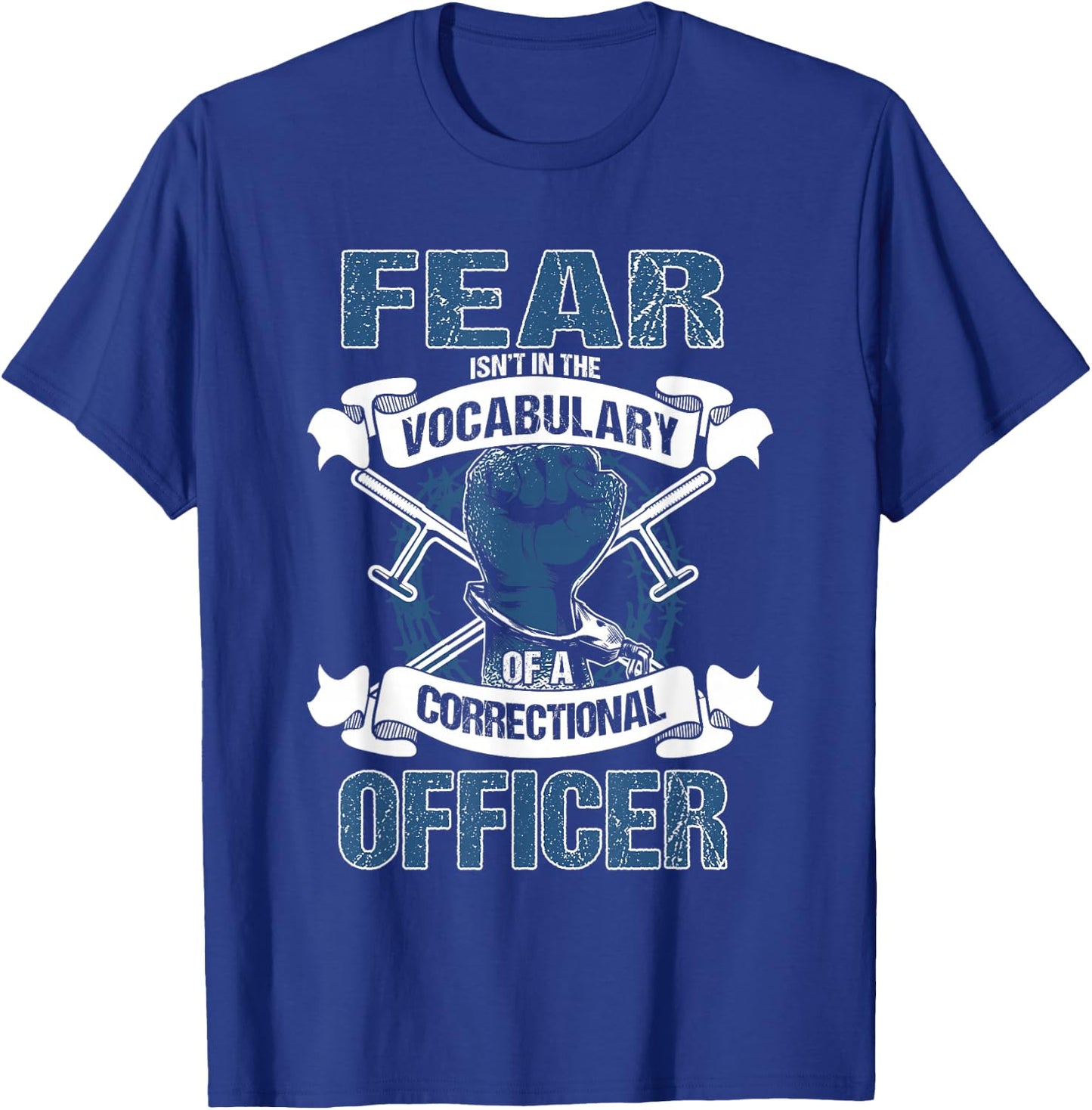 Cool Correctional Officer Apparel Correctional Officer - Men's Black Classic Fit Short Sleeve - Small T-Shirt - T-Shirt | Royal