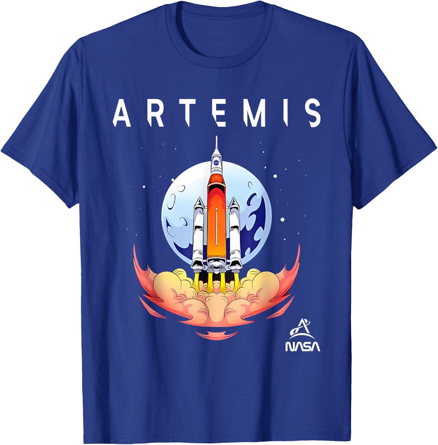 NASA Artemis Mission Moon SLS Launch T-Shirt - T-Shirt | Royal