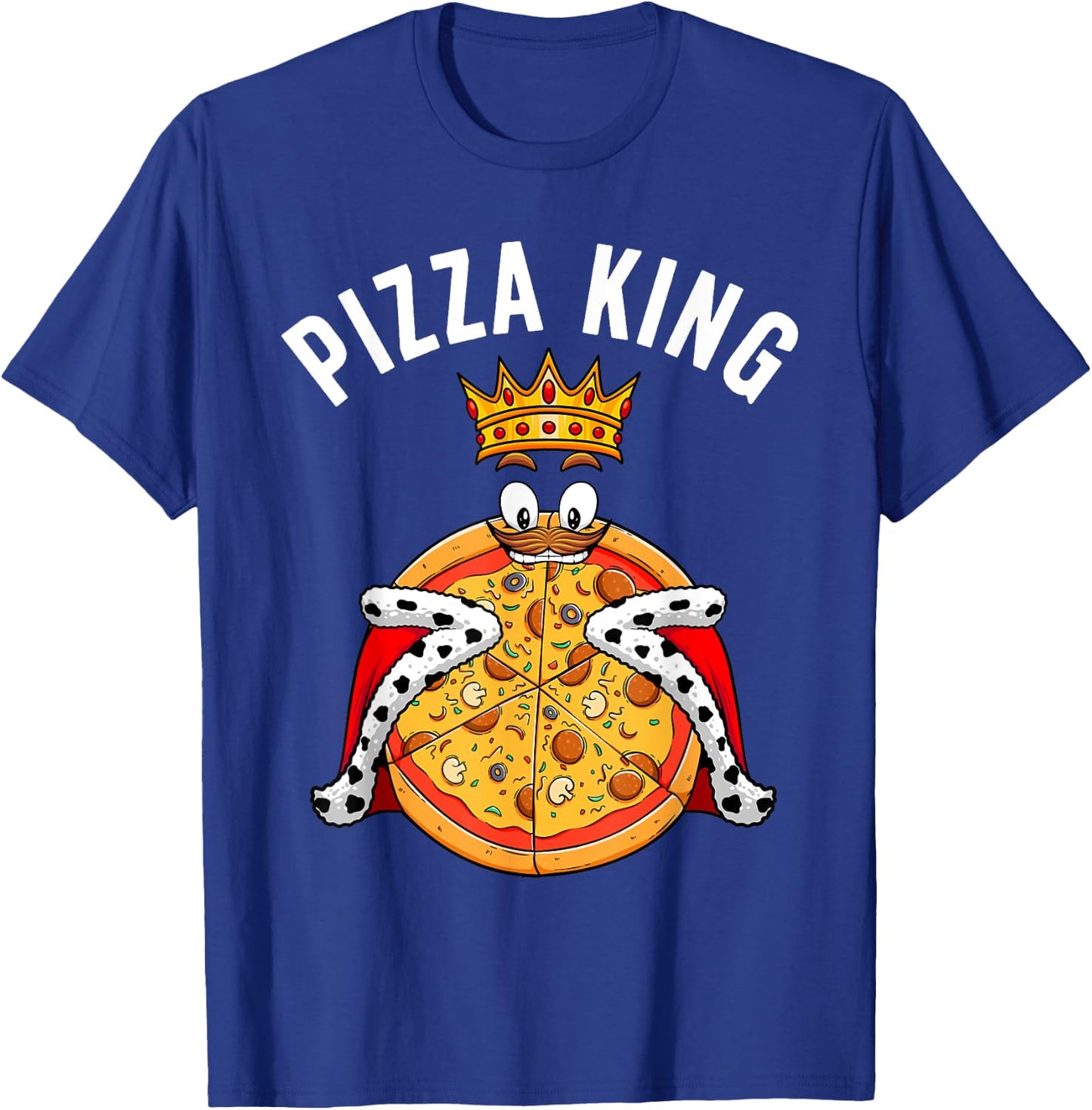 Cute Pizza Design Boys Italian Dish Pizza Lovers T-Shirt - T-Shirt | Royal