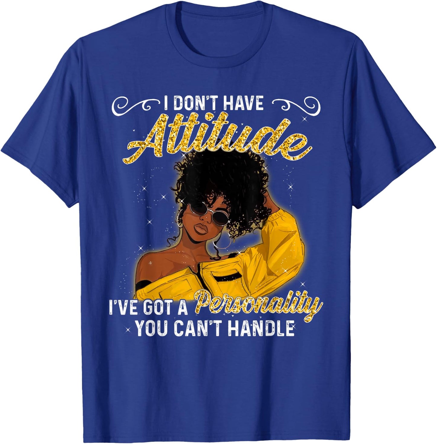 African American Melanin Queen Black Girl Magic Afro Small T-Shirt - T-Shirt | Royal