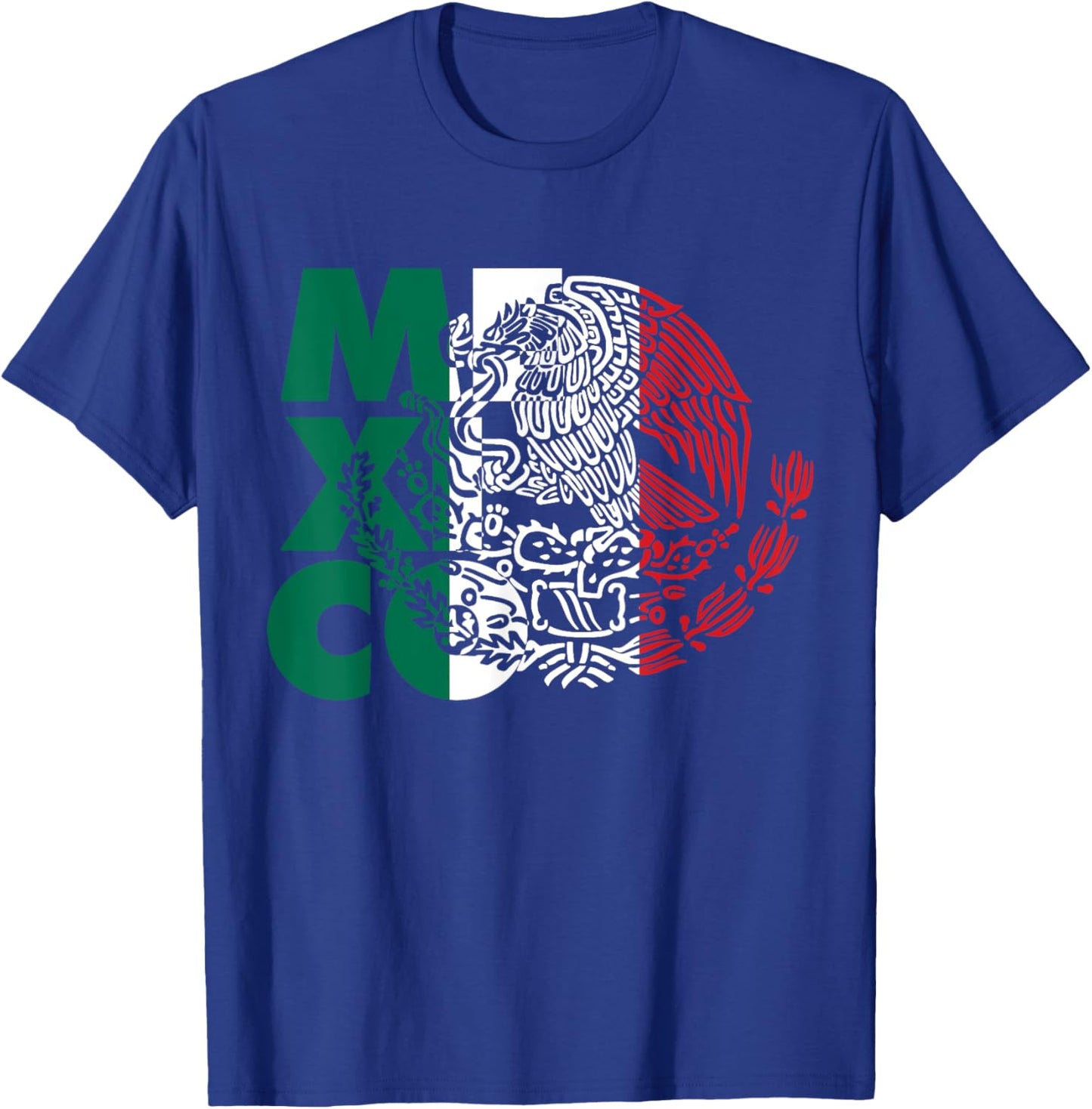 Mexican Flag Mexican Eagle T-Shirt - T-Shirt | Royal