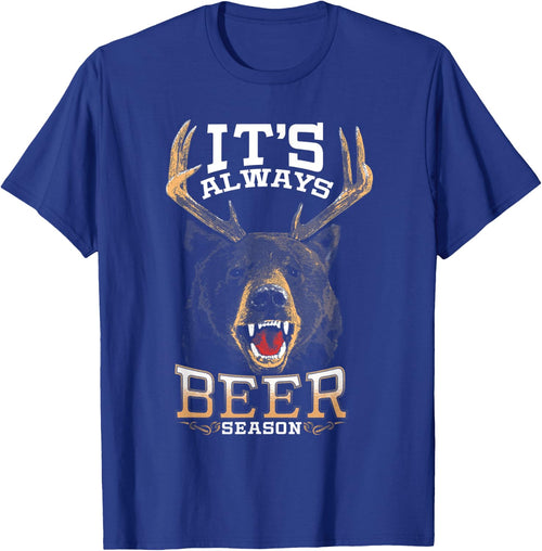 It's Always Beer Season Bear Deer Beer Funny Hunter Hunting