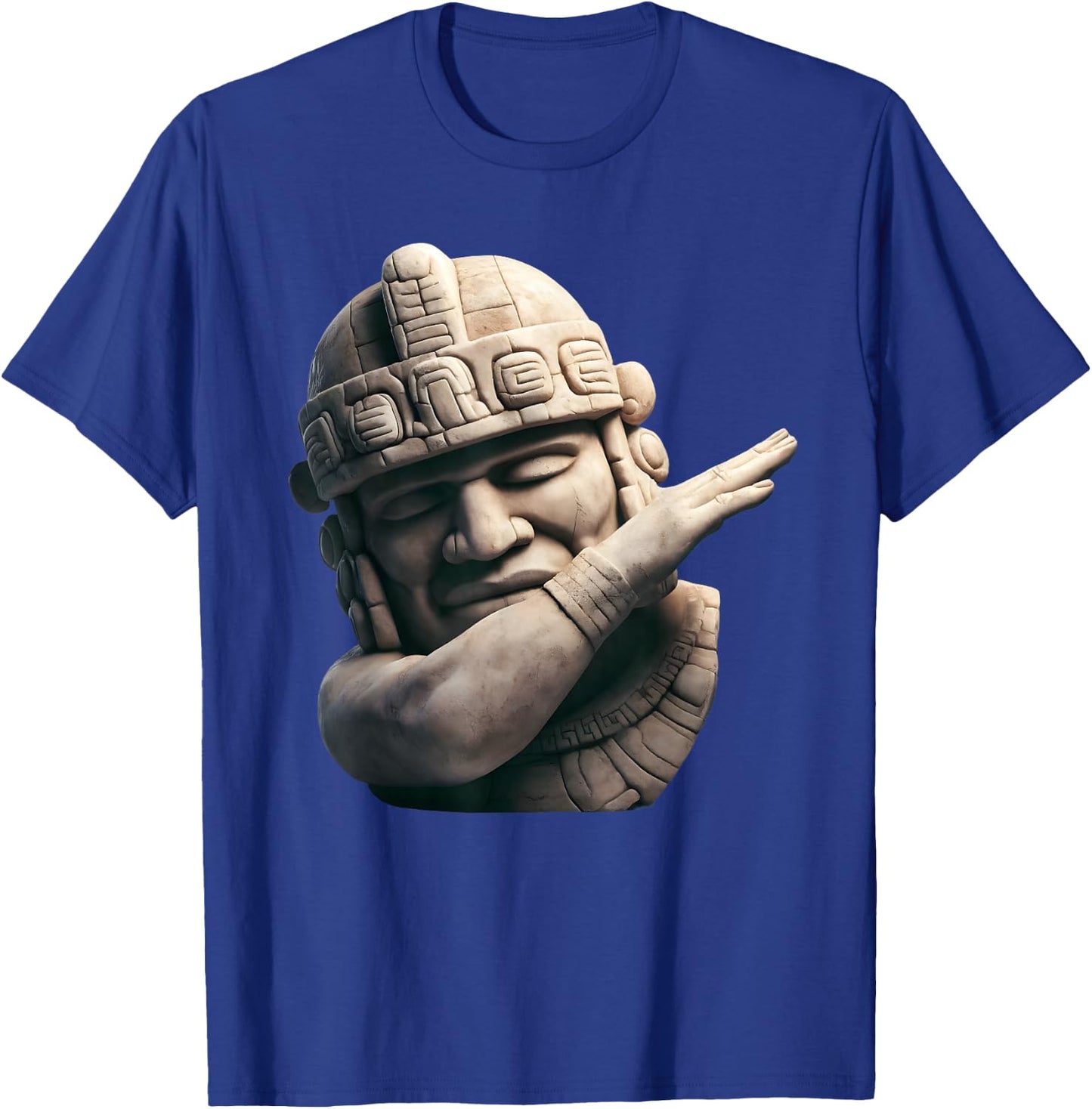 Olmec Colossal Head Dabbing Giant Statues Mexico Funny T-Shirt - T-Shirt | Royal