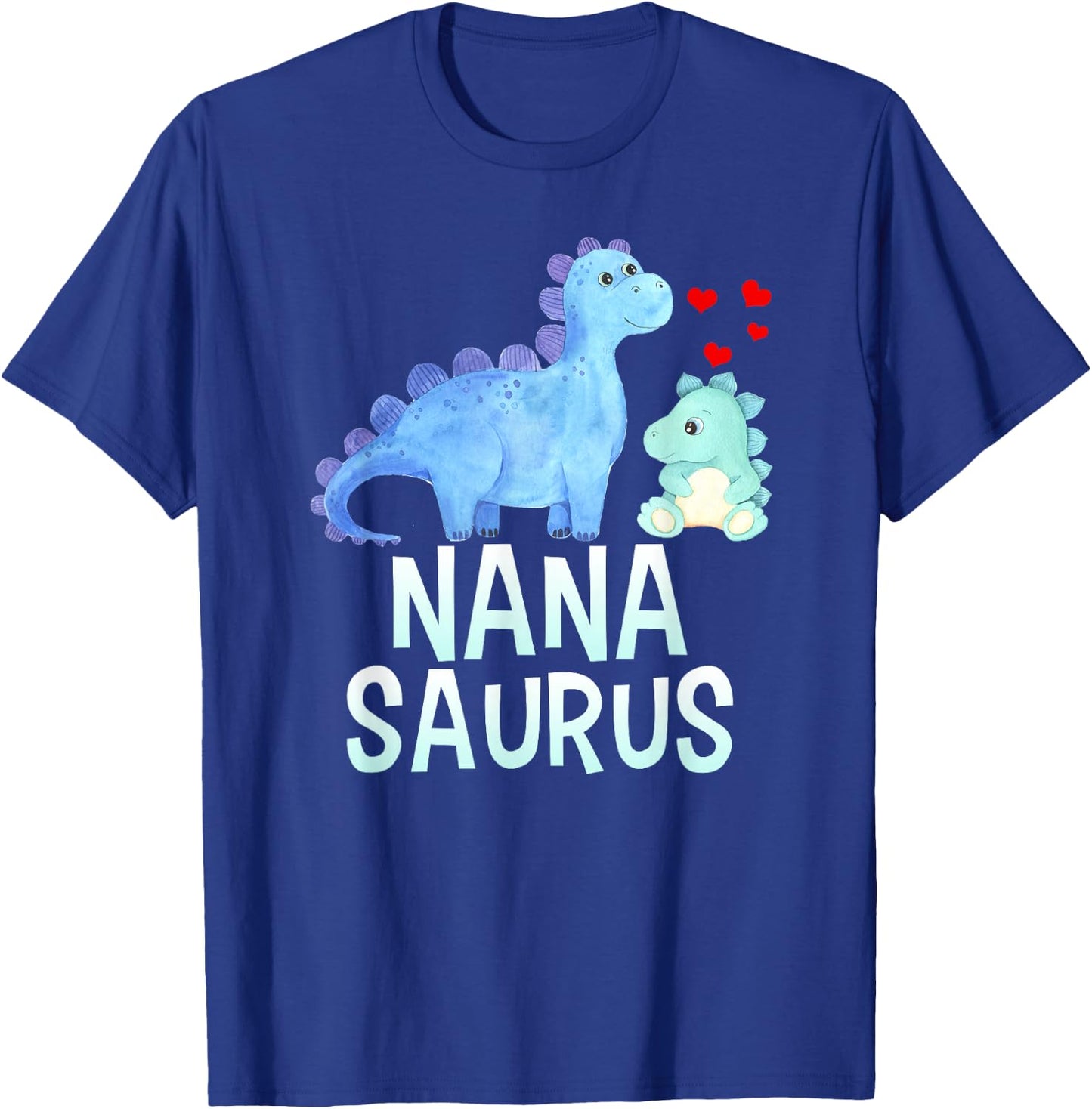 Nanasaurus Funny Dinosaur Baby Shower For Nana T-Shirt - T-Shirt | Royal