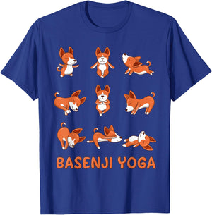 Basenji Yoga shirt Basenji Yoga Pose Meditation T-Shirt - T-Shirt | Royal