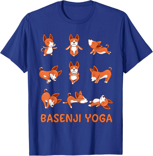 Basenji Yoga shirt Basenji Yoga Pose Meditation T-Shirt - T-Shirt | Royal