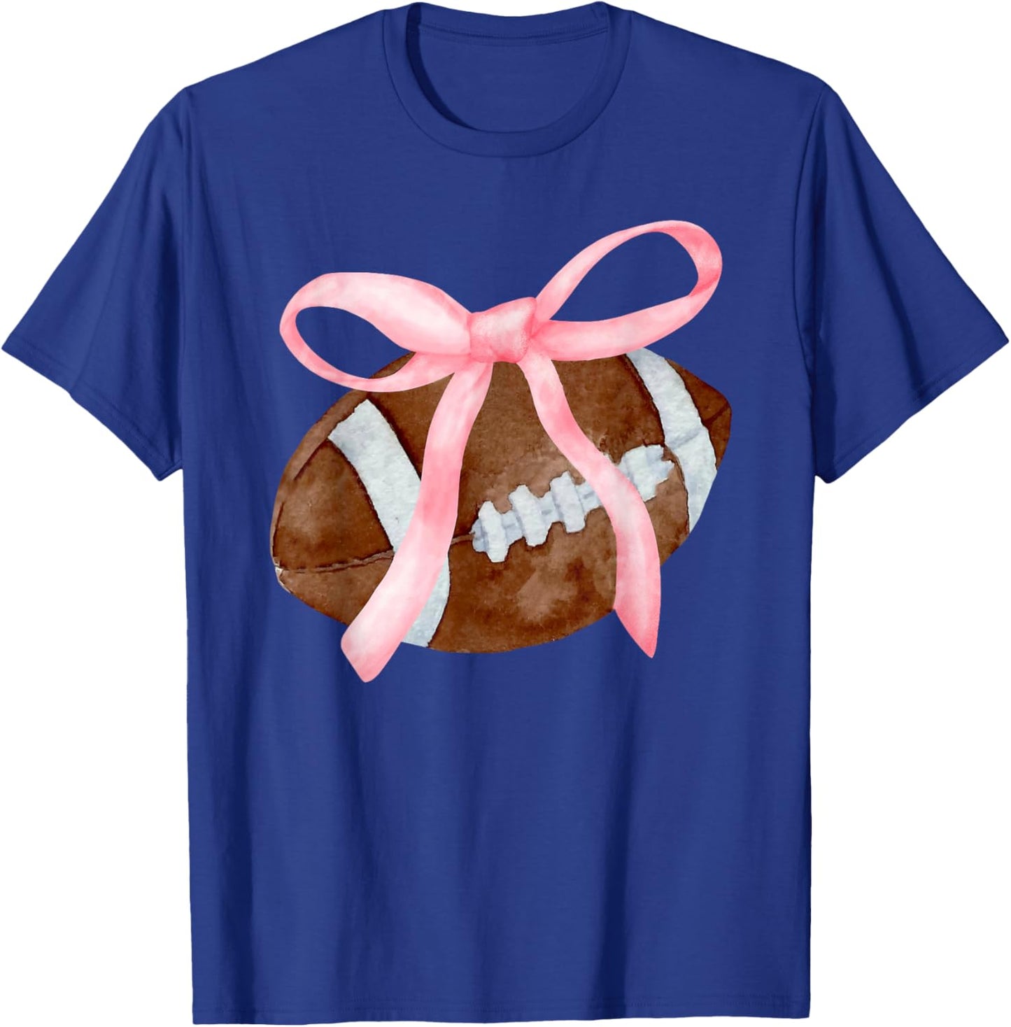Coquette Bow American Football Game Day Thanksgiving Autumn T-Shirt - T-Shirt | Royal