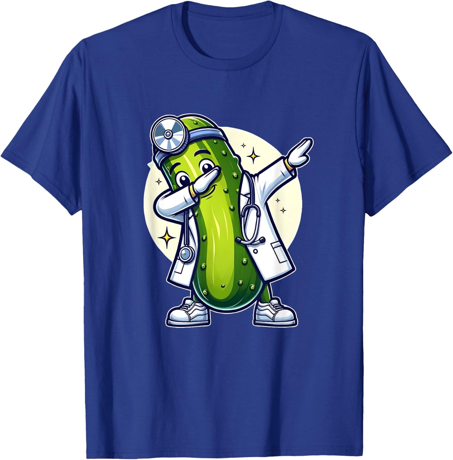 Dabbing Pickle Fun Medical Doctor T-Shirt - T-Shirt | Royal