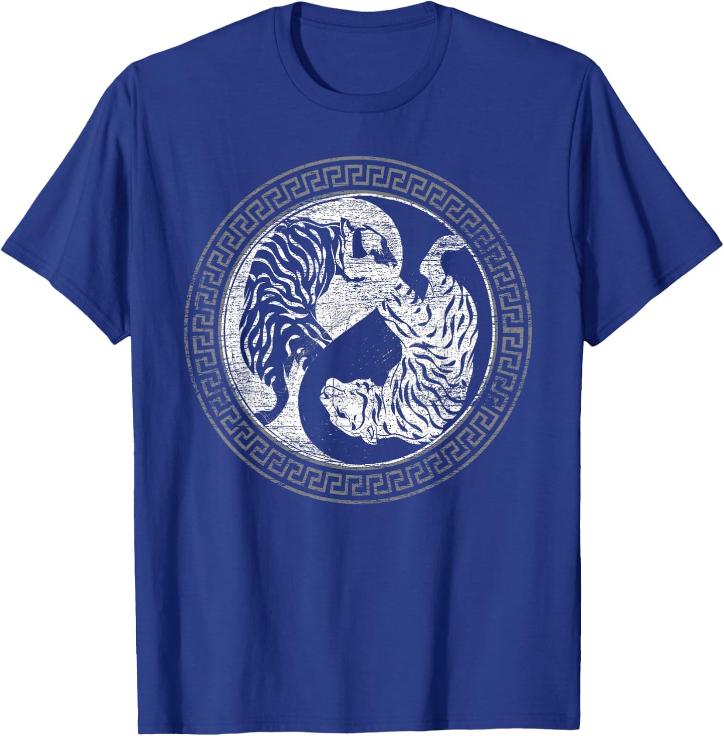 Yin Yang Asian Predator Wildlife Animal Wild Cat Tiger Women Kids T-Shirt - T-Shirt | Royal