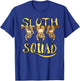 Cool Sloth Squad | Funny Lazy Slow Animal Lover Group Gift T-Shirt - T-Shirt | Royal