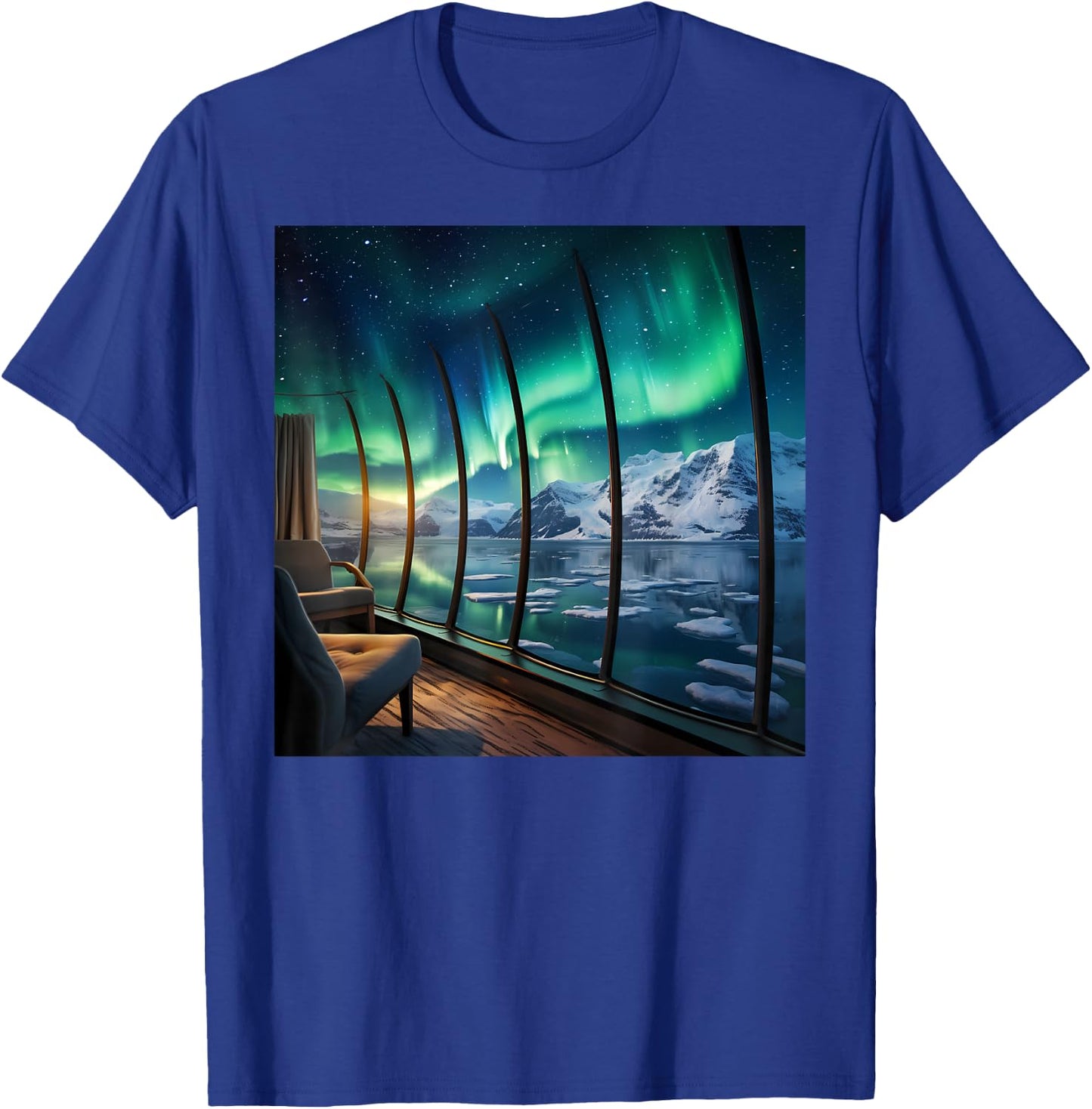 Norway Auroa Borealis Cruise Northern Lights Vacation Merch T-Shirt - T-Shirt | Royal