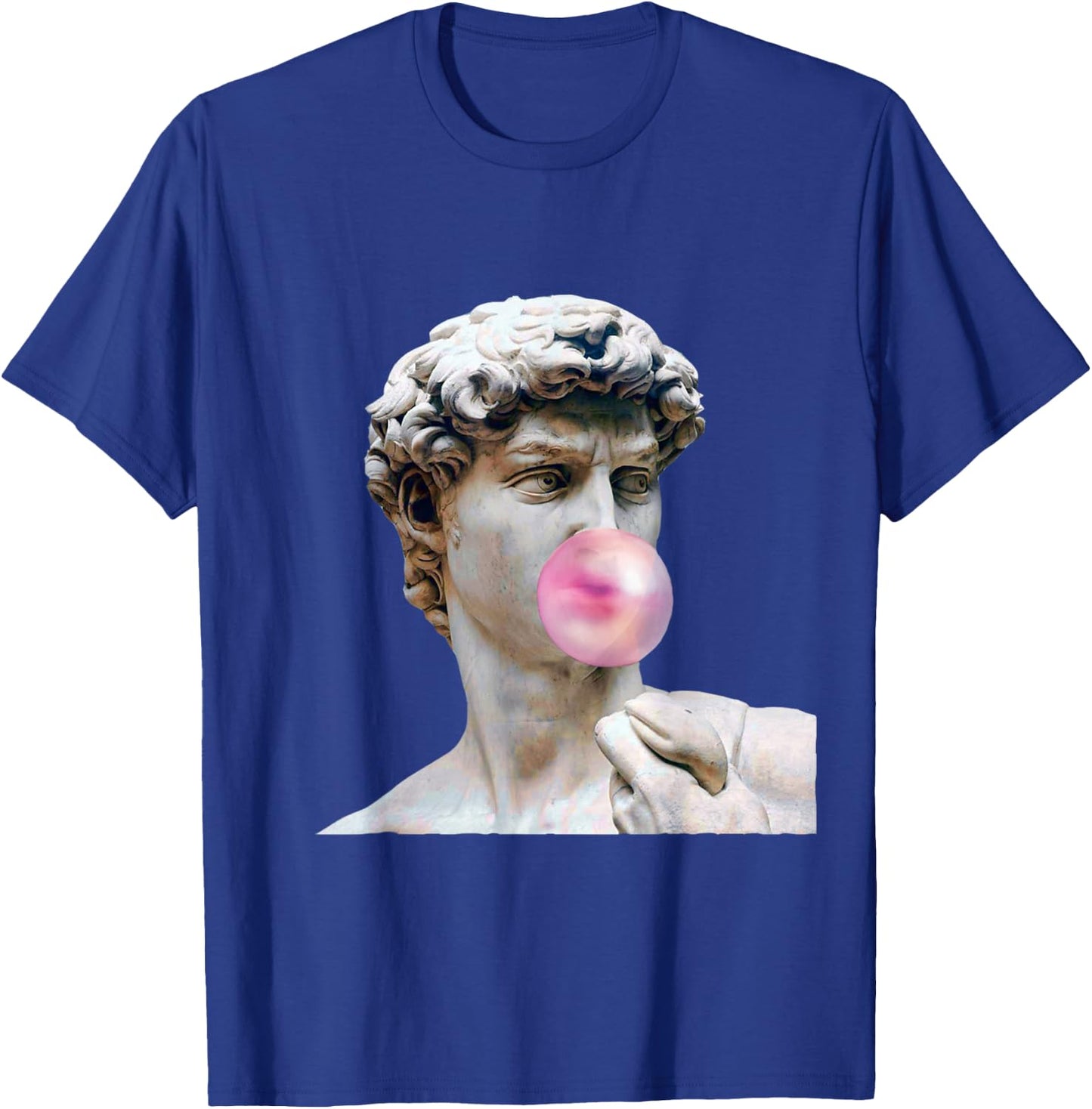 David Michelangelo with Chewing Gum Statue Art Man Woman Child T-Shirt - T-Shirt | Royal