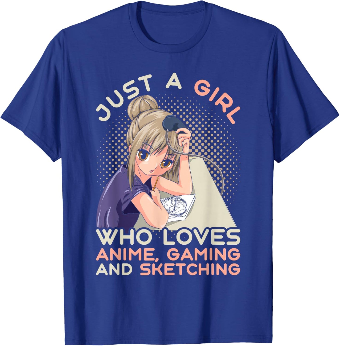 Video game Gaming Manga Drawing Anime Gamer Girls T-Shirt - T-Shirt | Royal